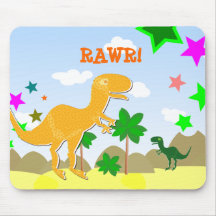 T-Rex Dino embroma Mousepad Tapetes De Ratones