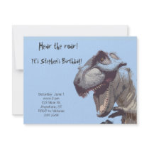 T-Rex Dinosaur Birthday Invitation