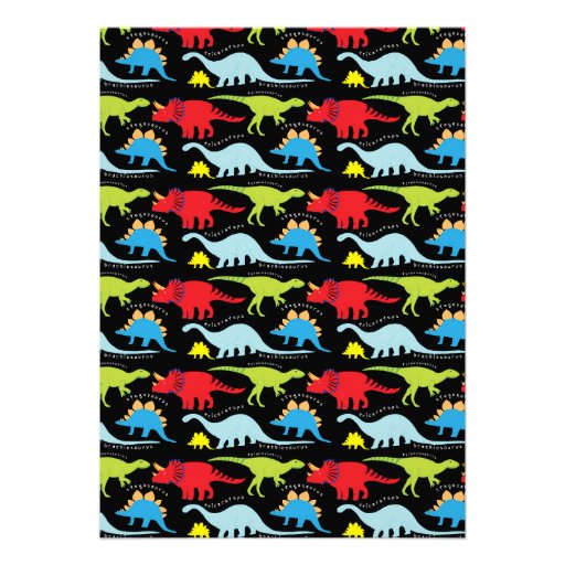 T Rex Dinosaur Birthday Party Invitations