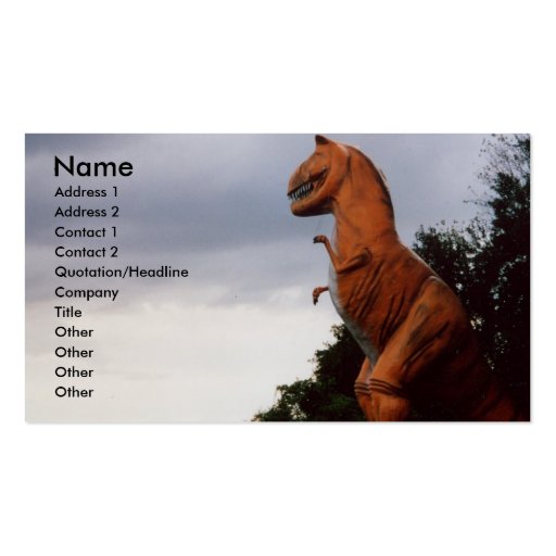 T-Rex Dinosaur Business Card Profile Card photo