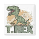 T. Rex Dinosaur by Mudge Studios magnet