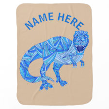 T-Rex Dinosaur Colorful Prehistoric Animal Swaddle Blankets