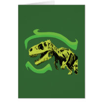 T-Rex Dinosaur Skeleton Greeting Cards