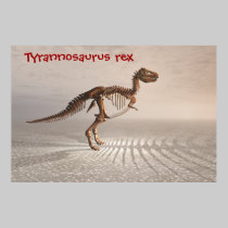 T. rex dinosaur skeleton poster posters