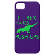T REX HATES PUSHUPS Funny Dino Design iPhone 5 Cover