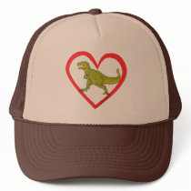 T Rex Heart Hats