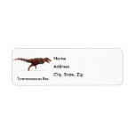 T-Rex in Red, White and Black Return Address Label