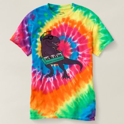 T-Rex Keyboard Tie Dye Shirt