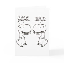 T-rex love greeting cards