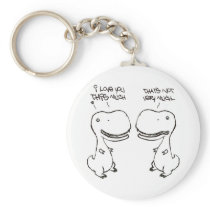 T-rex love keychains