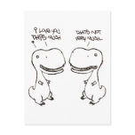 T-rex love post cards