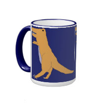 T. Rex on Blue mug