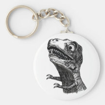 T-Rex Rage Meme - Keychain