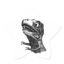 T-Rex Rage Meme - Star Stickers