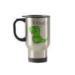 T-Rex Rawr Dinosaur Travel Mugs