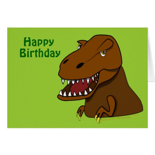T-Rex Tyrannosaurus Rex  Dinosaur Birthday Card