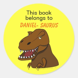 T Rex Tyrannosaurus Rex Dinosaur Custom Bookplate