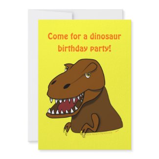 T-Rex Tyrannosaurus Rex Scary Cartoon Dinosaur invitation