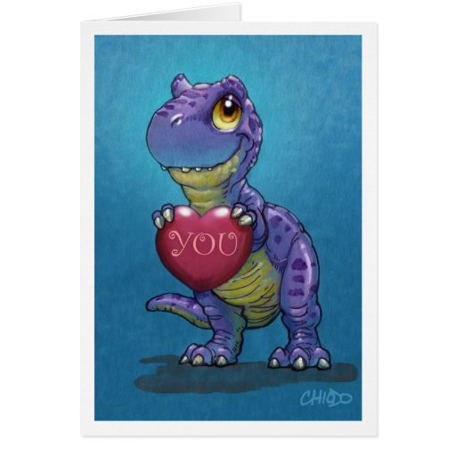 T-Rex Valentine Greeting Card