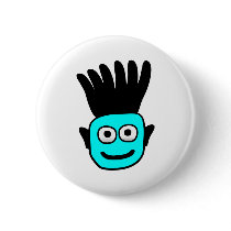T-Ron--Kid With Funky Mohawk, Blue Pin