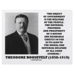 T. Roosevelt Object Government Welfare Of People flyers