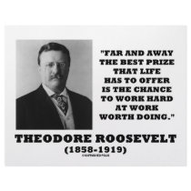 T. Roosevelt Prize Chance Work Hard Work Doing letterhead