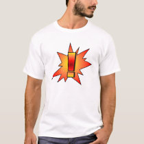 exclamation, point, t-shirt, fantasy, sci-fi, stress, T-shirt/trøje med brugerdefineret grafisk design