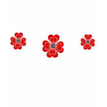 T-Shirt 3 Red Heart Flower