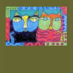T-Shirt - Cat Whimsical Folkart