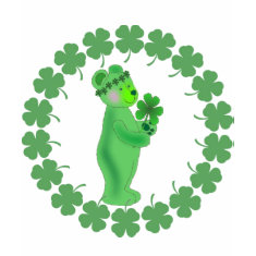 T Shirt-Irish Shamrock Teddy shirt