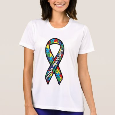T-shirt - Large Autism Awareness Ribbon