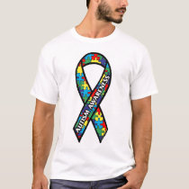 T-shirt - Large Autism Awareness Ribbon by featsonv T-shirt - Large Autism Awareness Ribbon