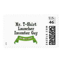 T-Shirt Launcher Inventor Postage Stamp