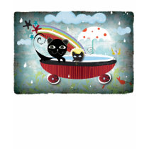 T-Shirt Mother and Baby cat bathtube