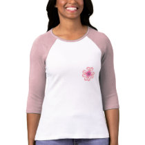 T-Shirt Pink Heart Flower  ZIZZAGO