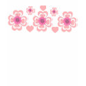 T-Shirt Pink Heart Flowers ZIZZAGO