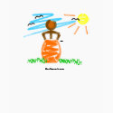 T-Shirt: Rain Barrel Person on Sunny Day by idealistcoach T-Shirt: Rain Barrel Person on Sunny Day