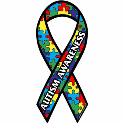 T-shirt - Small autism awareness ribbon