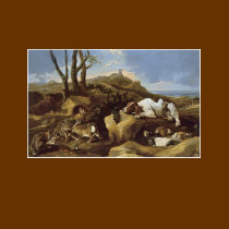 T-Shirt: Spaniels Stalking Rabbits in the Dunes