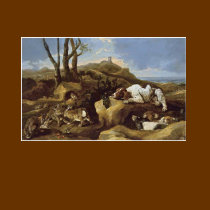 T-Shirt: Spaniels Stalking Rabbits in the Dunes