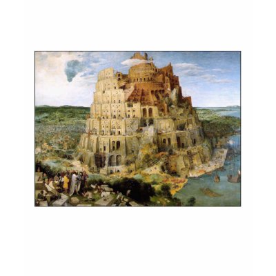 T-Shirt: Tower of Babel - Pieter Bruegel by Aquavel
