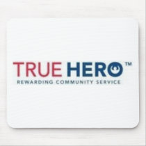 T-shirt: True Hero logo with Tag line mousepads by truehero_org T-shirt: True Hero logo with Tag line mousepads