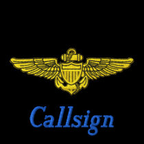 T Shirt W/Wings, F-18 and Call Sign embroidered shirts