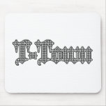 T-town Gothic Logo Houndstooth mousepads