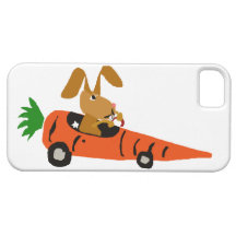 TA- Funny Bunny Rabbit Driving Carrot Car Cartoon iPhone 5 Covers