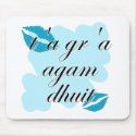 t'a gr'a agam dhuit - Irish I love you