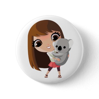 Taara and Pudding the Koala Button