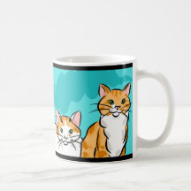 Tabby and Calico Cat Mugs