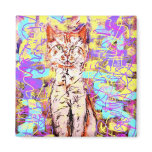 tabby cat art fridge magnets