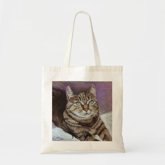 Tabby Cat Portrait Fine Art bags